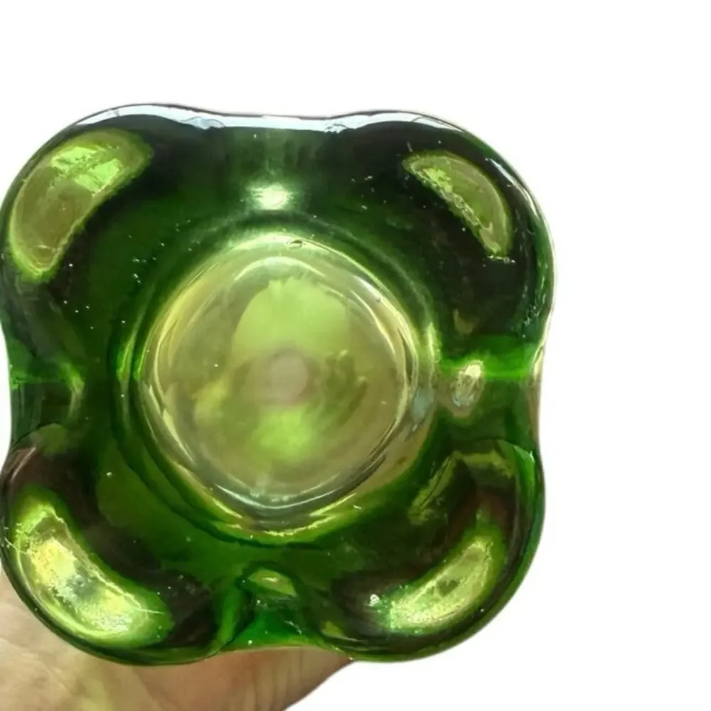 Vintage Murano Pink to Green Italian Vase